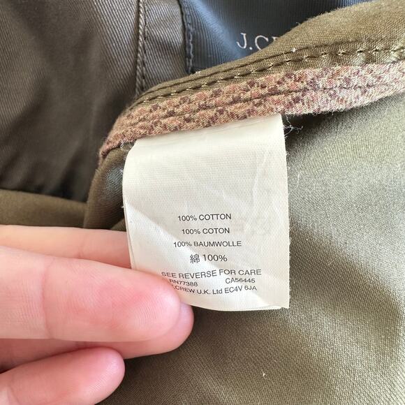 J.Crew Downtown Field Utility Jacket XS Cotton Olive Green Fall Coat Button Up - Picture 7 of 7